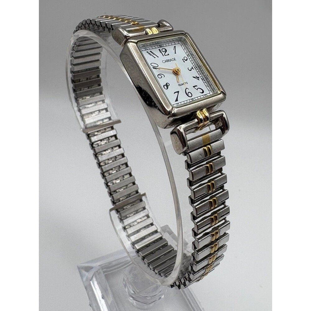 Vintage Carriage by Timex Women's Two-Tone Tank Watch - Expansion Band - Picture 2 of 6